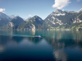 Ferry on Lake Lucerne Vierwaldstättersee Switzerland, corporate photography by Peter Mikolas 