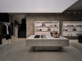 Saint Laurent store Via Montenapoleone Milano, Hedi Slimane, architecture photography by Peter Mikolas 