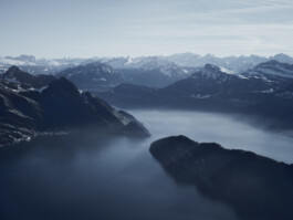 Lake Lucerne Vierwaldstättersee aerial view Switzerland, landscape photography by Peter Mikolas 